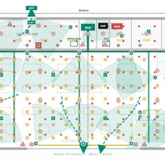 Coordinated MEP plan of a 1,500 m2 clothing store