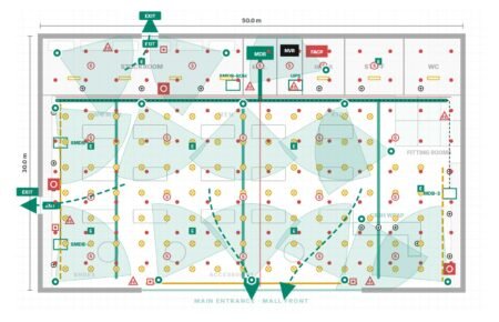 Coordinated MEP plan of a 1,500 m2 clothing store