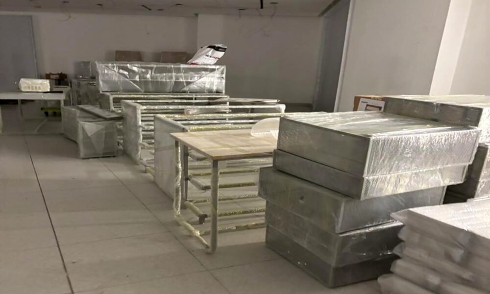 Protected fixtures staged by Pro Site at Baghdad Mall