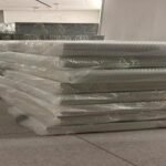 Wrapped store panels ready for relocation