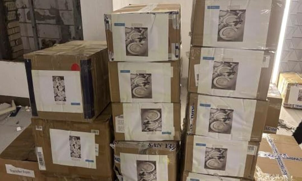Labeled cartons from a Pro Site retail project