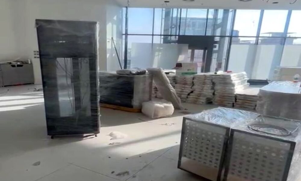 Commercial store site during fit-out