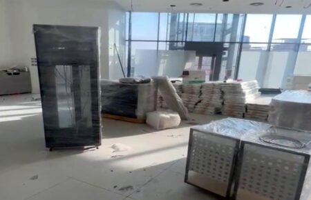 Commercial store site during fit-out